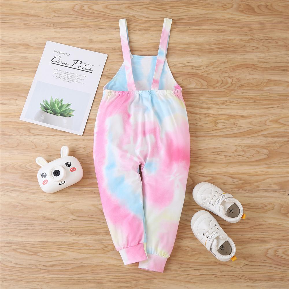 Girls Tie Dye Sling Jumpsuit kids wholesale clothing