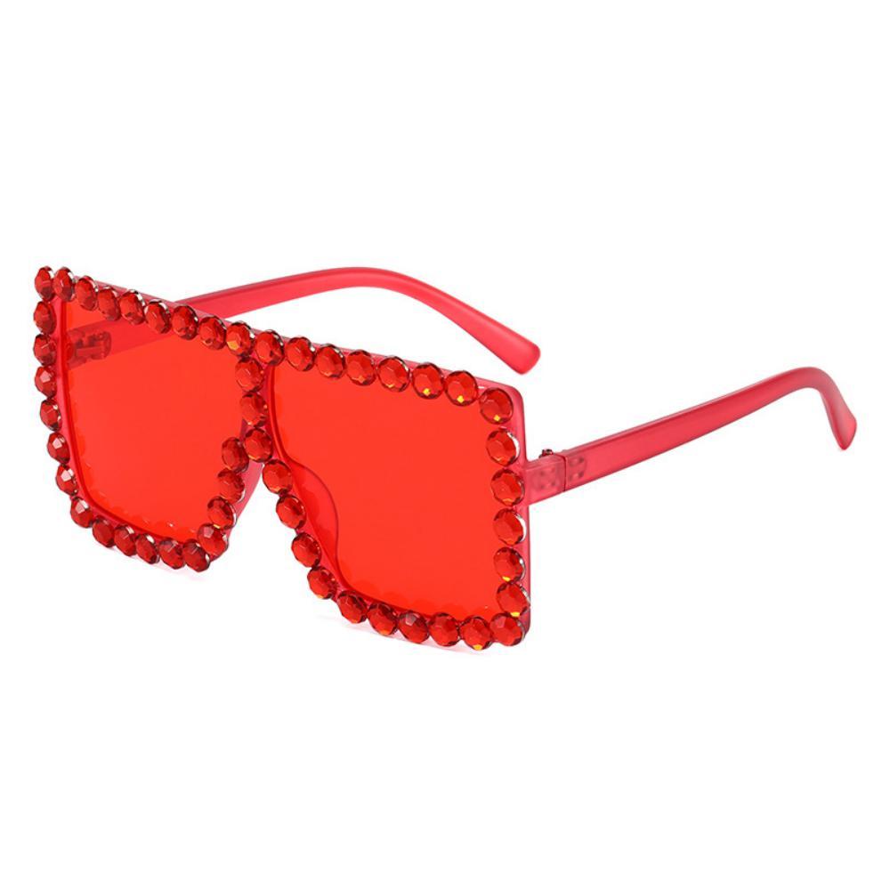 Trapezoidal Large Frame Point Drill Children's Sunglasses Accessories Wholesale