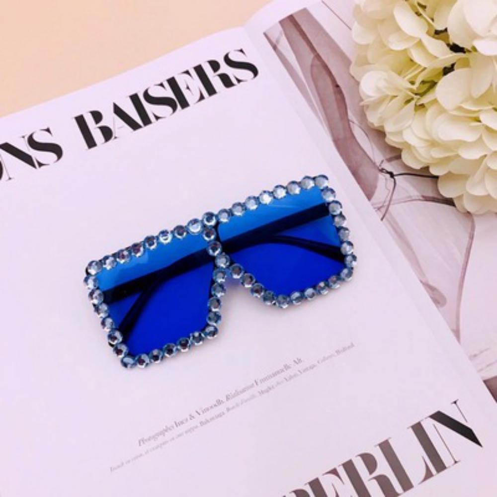 Trapezoidal Large Frame Point Drill Children's Sunglasses Accessories Wholesale