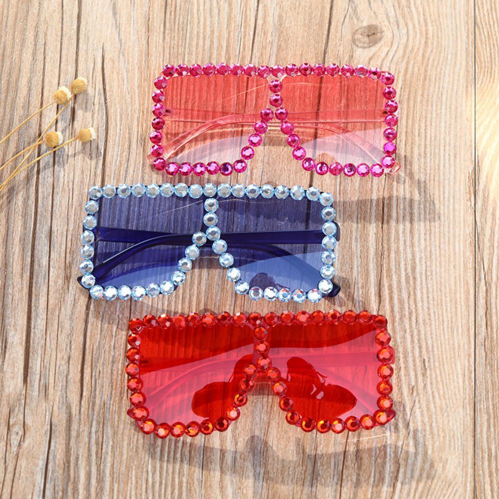 Trapezoidal Large Frame Point Drill Children's Sunglasses Accessories Wholesale