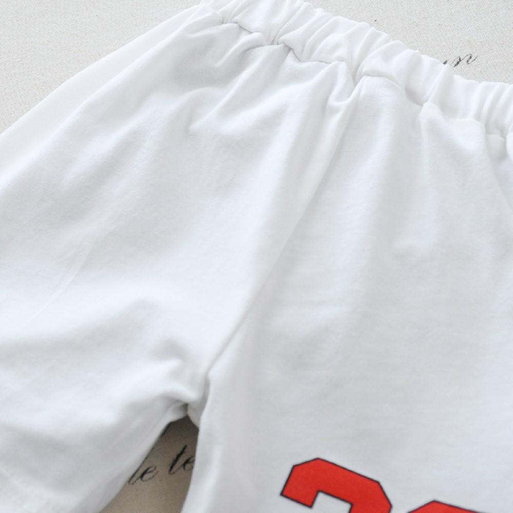 MommBaby Boys Two Piece Summer Boys' Short Sleeve & Shorts Sportswear Toddler Boy Sets