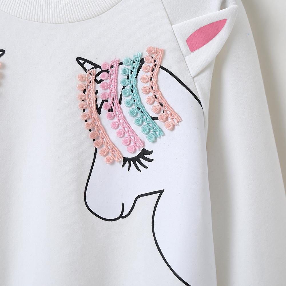 Girls Unicorn Cartoon Long Sleeve T-Shirts Girls Clothing Wholesale