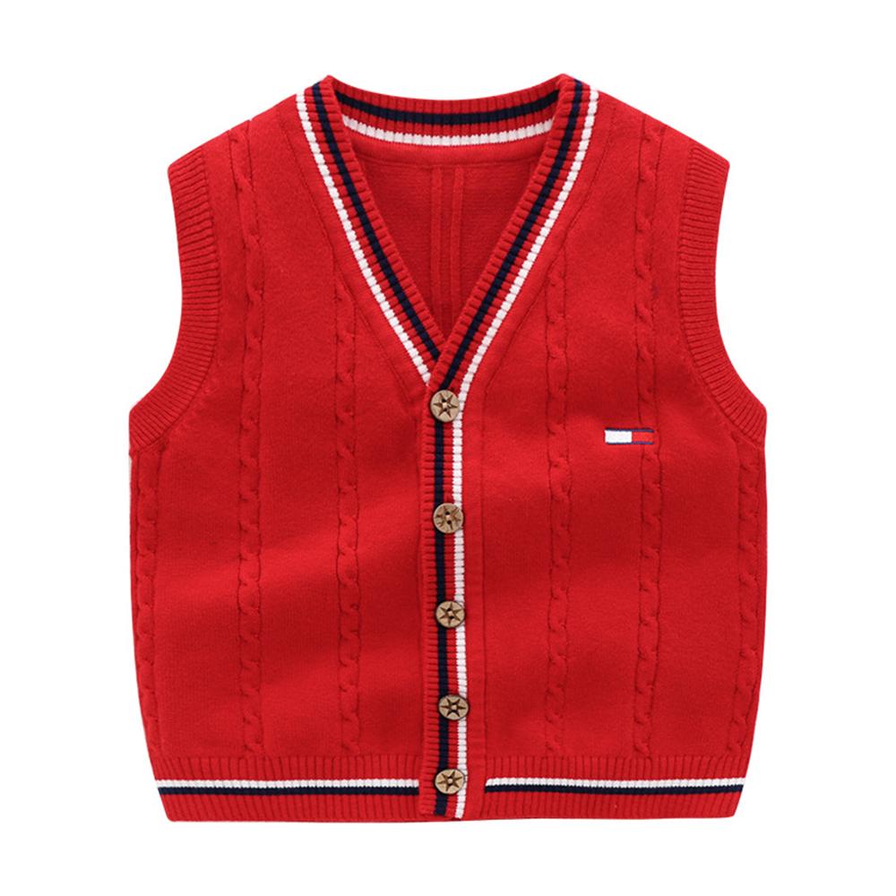Boys V-neck Cardigan Vest Casual Sweaters Wholesale