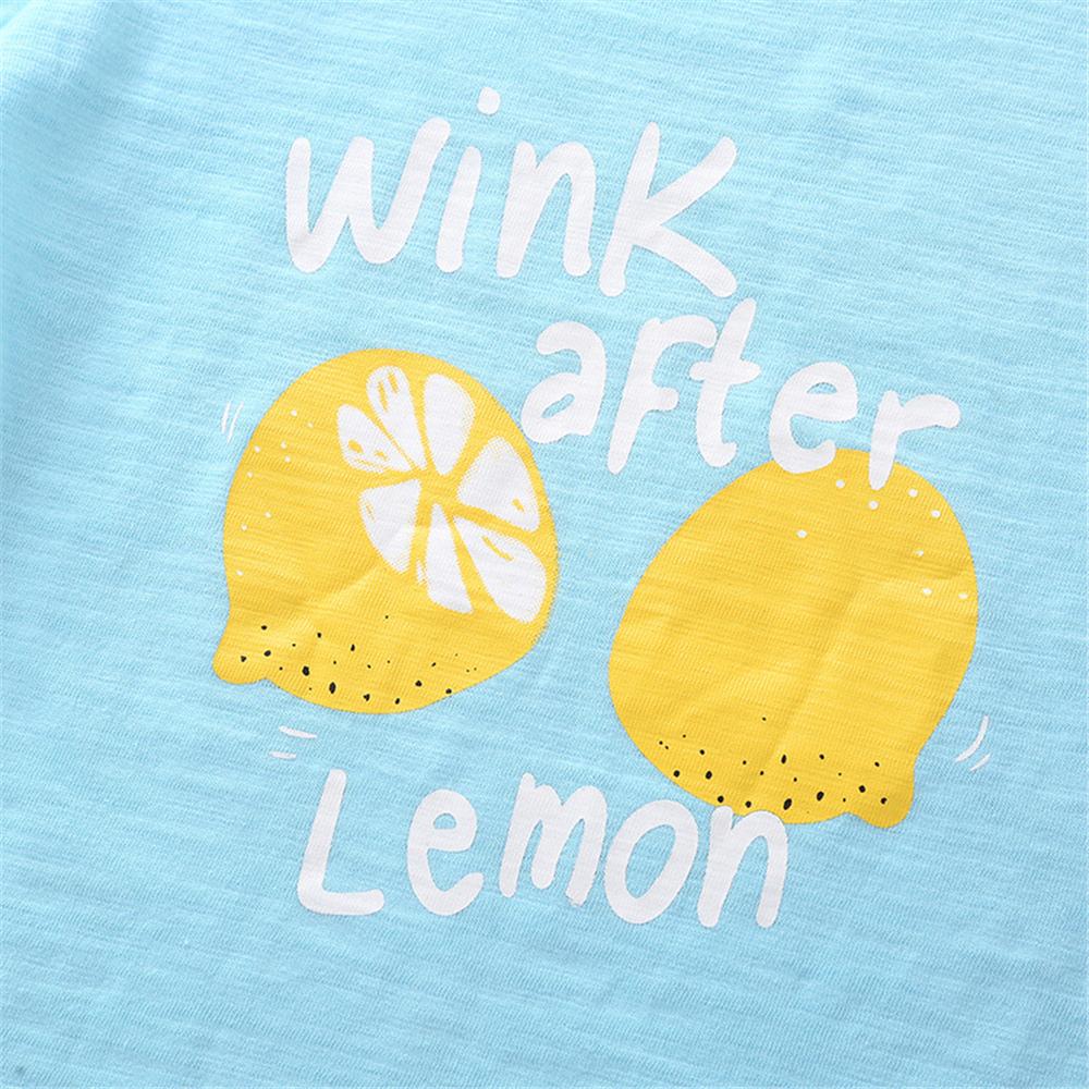 Unisex Wink After Lemon Short Sleeve Top Wholesale Toddler T Shirts