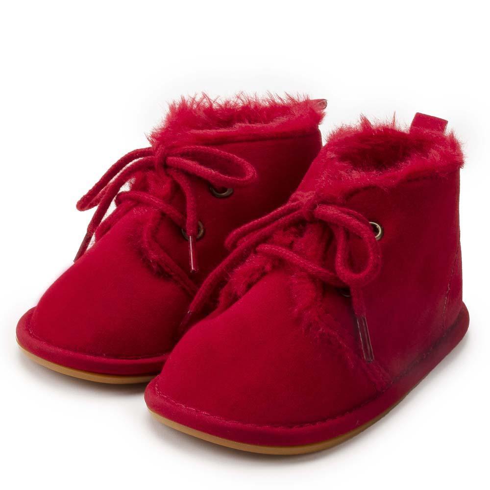 Baby Girls Winter Warm Lace Up Fur Boots Wholesale