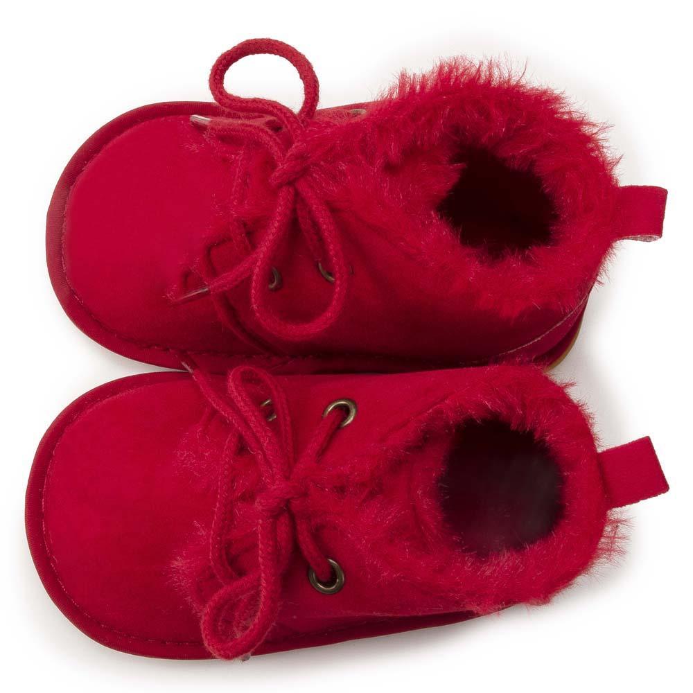 Baby Girls Winter Warm Lace Up Fur Boots Wholesale