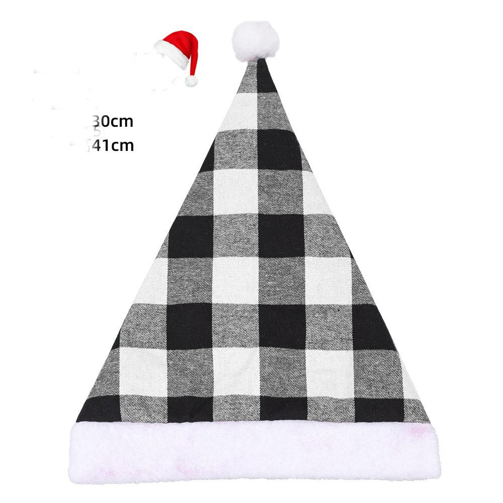 8PCS+  Christmas hat Plaid adult size wholesale