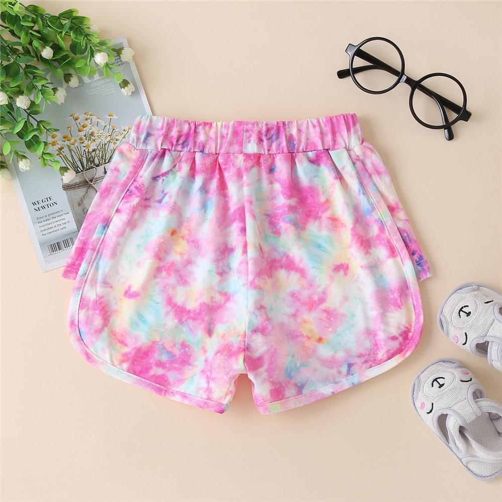 Girls Casual Tie Dye Shorts kids clothing wholesale