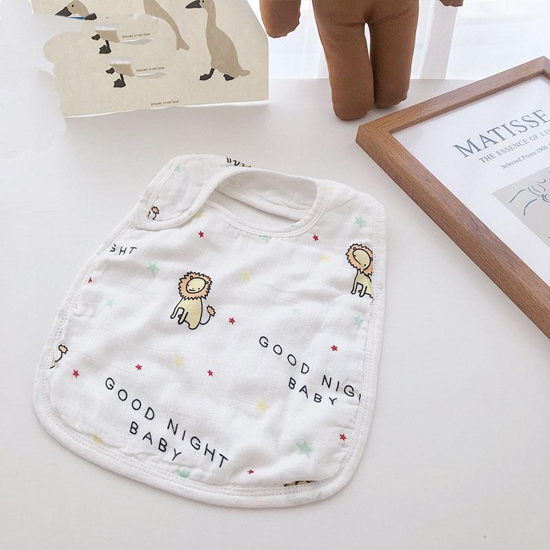 MOQ 5PCS Bamboo cotton three button bib