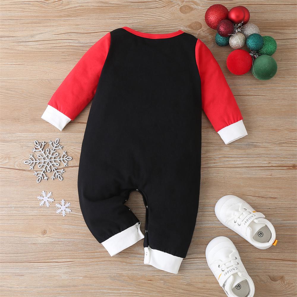 Baby Long Sleeve Cartoon Christmas Letter Printed Romper cheap baby clothes wholesale