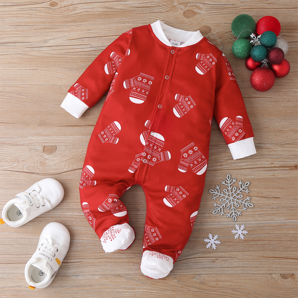 Baby Long Sleeve Printed Romper Wholesale Baby Clothes