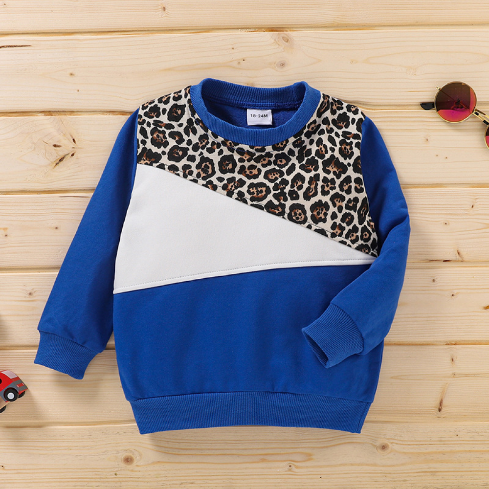 Girls Long Sleeve Leopard T-shirt wholesale childrens clothing