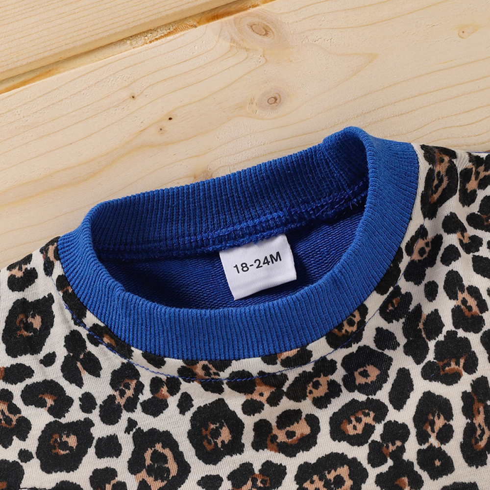 Girls Long Sleeve Leopard T-shirt wholesale childrens clothing