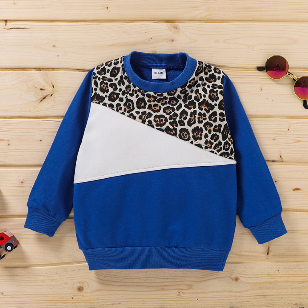 Girls Long Sleeve Leopard T-shirt wholesale childrens clothing