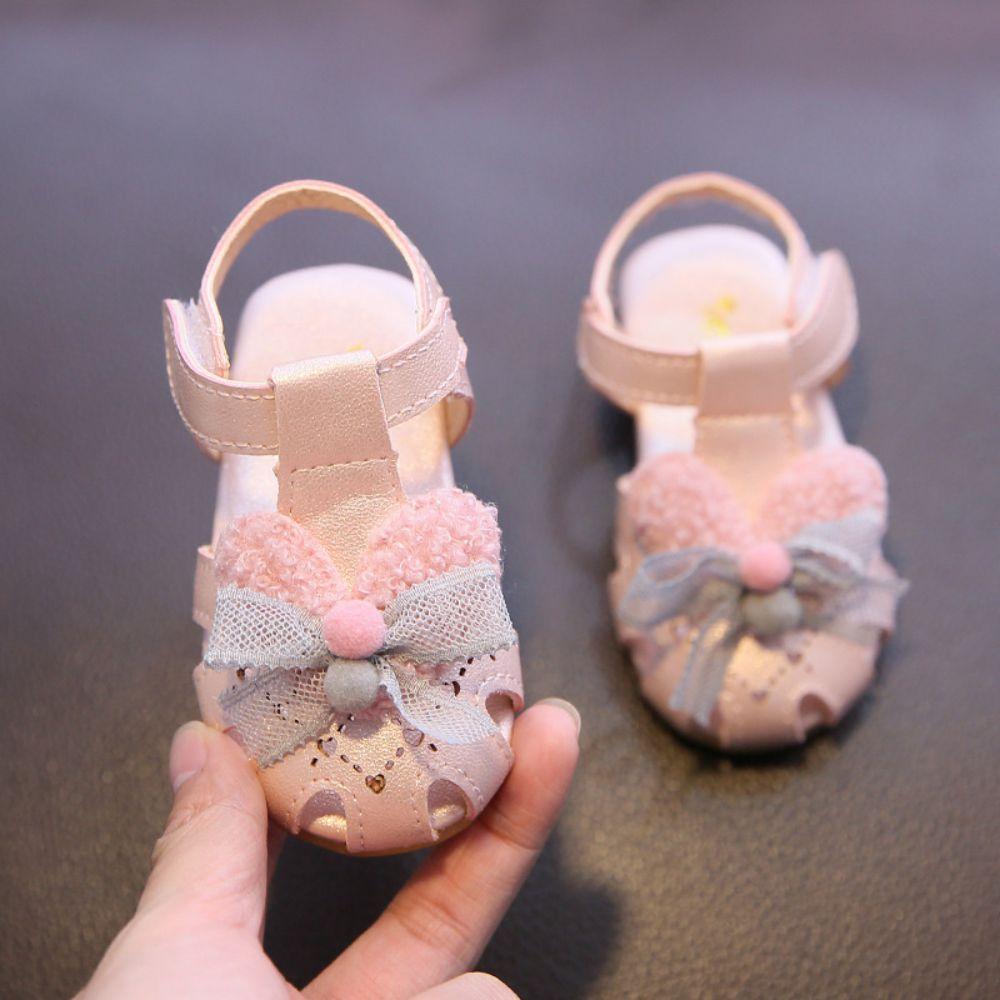Baby Girls Sandals Summer Breathable Princess Shoes Soft Bottom Non-slip Shoes Size15-25 from 1-6 Years Old