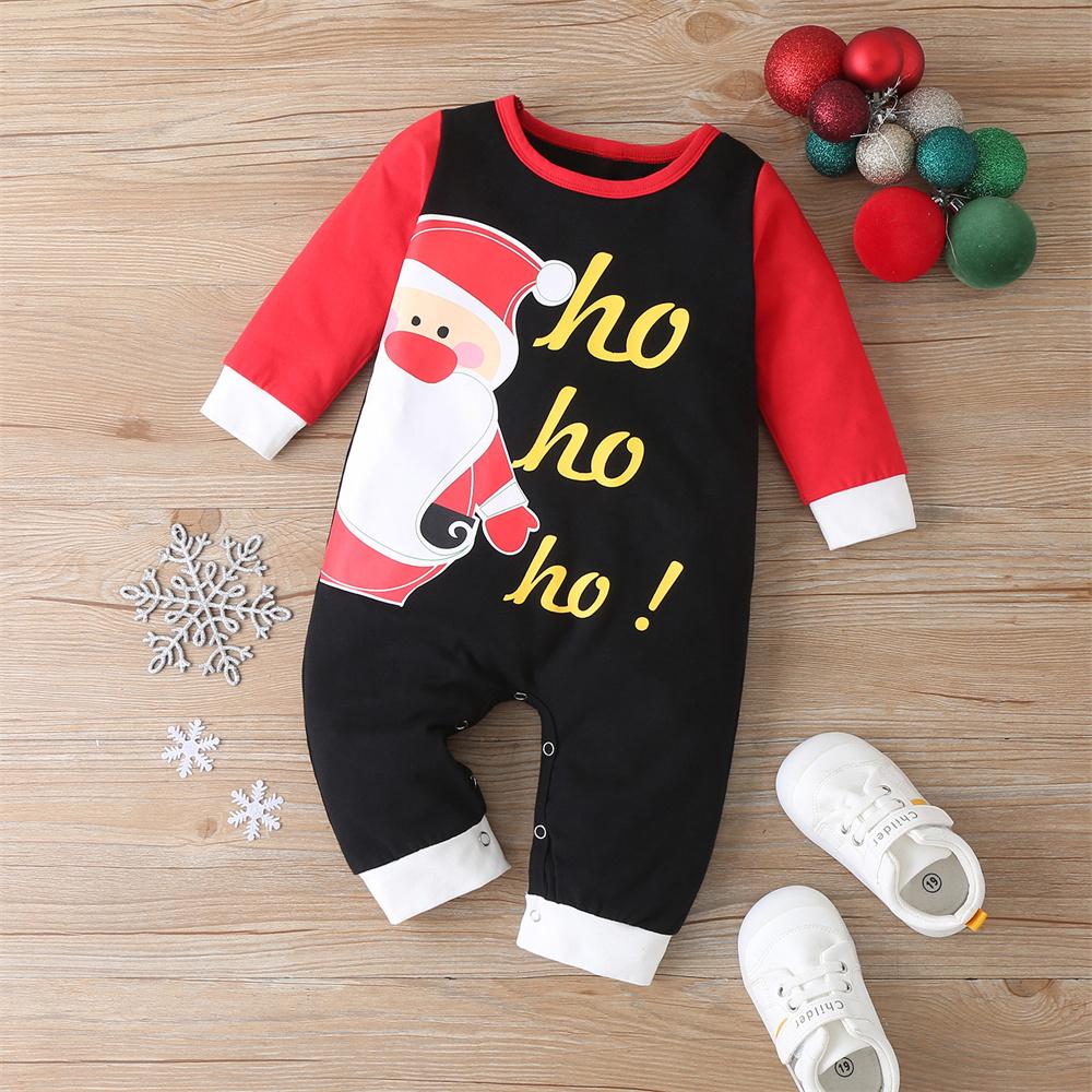 Baby Long Sleeve Cartoon Christmas Letter Printed Romper cheap baby clothes wholesale