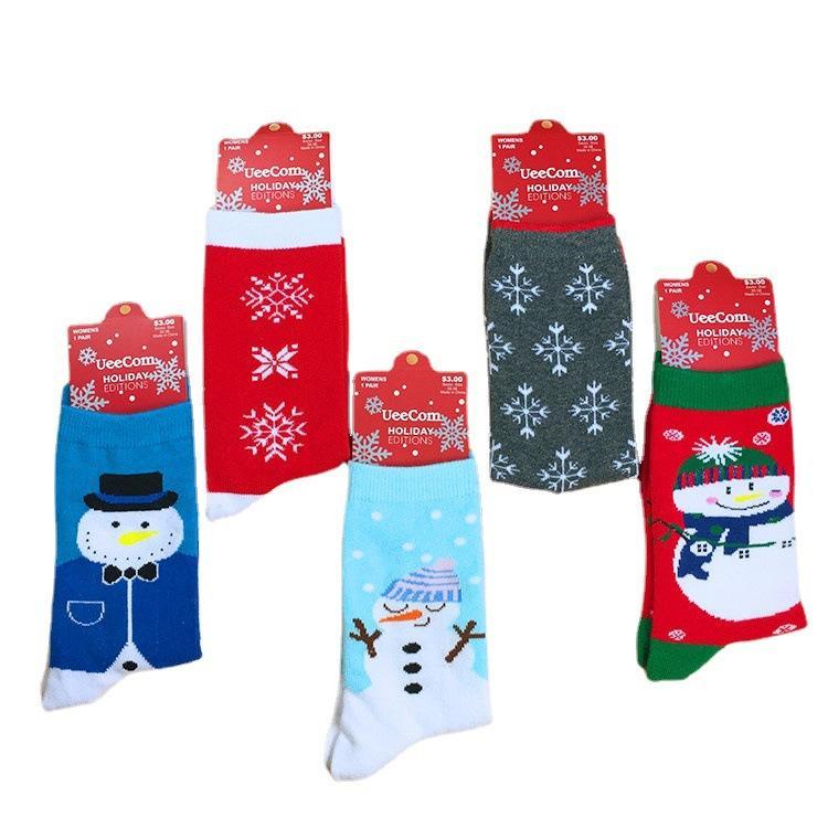 20PCS Random colo Christmas cotton cute men's and women's tube socks wholesale