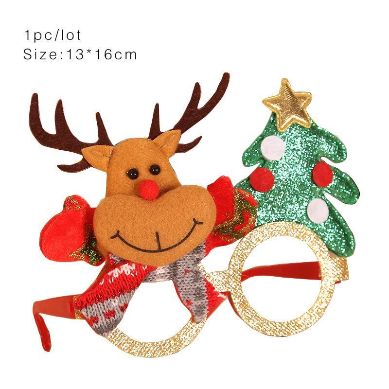 MOQ 4SETS Christmas glasses cartoon party makeup dance creative gifts toys (4PCS) wholesale