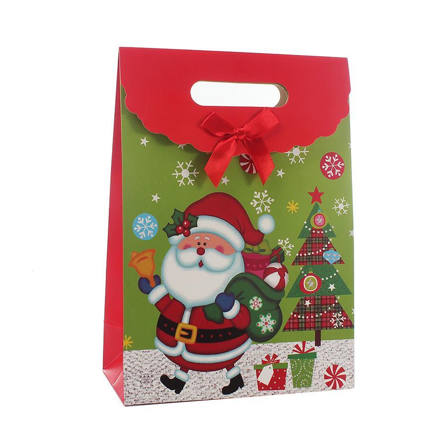 MOQ 10PCS Random color Christmas gift portable paper bag wholesale