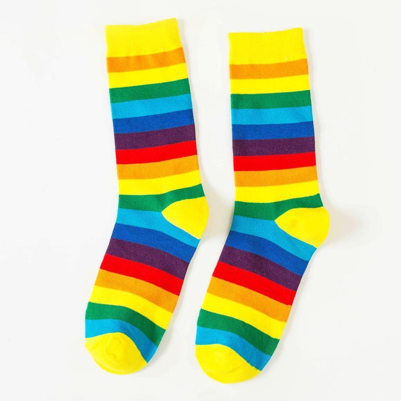 MOQ 10Pairs Rainbow cotton socks  Wholesale
