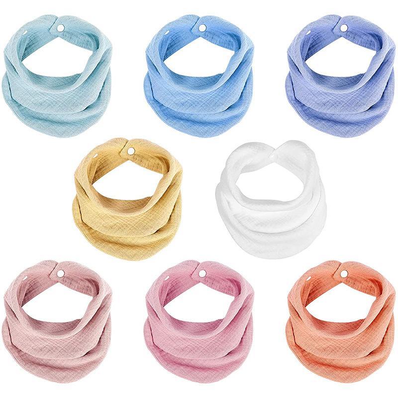 MOQ 10PCS Muslin bib gauze saliva towel Wholesale