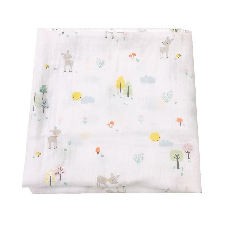 MOQ 4PCS Gauze bamboo cotton baby swaddling towel gauze blanket Wholesale