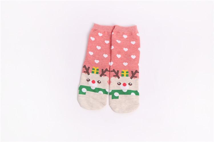 MOQ 10 pairs/2groups Christmas Heart Print Crew Socks Wholesale