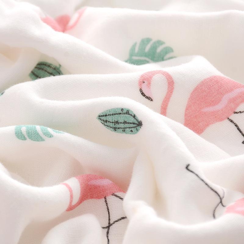 MOQ 2PCS 6 layers of gauze cotton wide-brimmed baby bath towel hug blanket Wholesale
