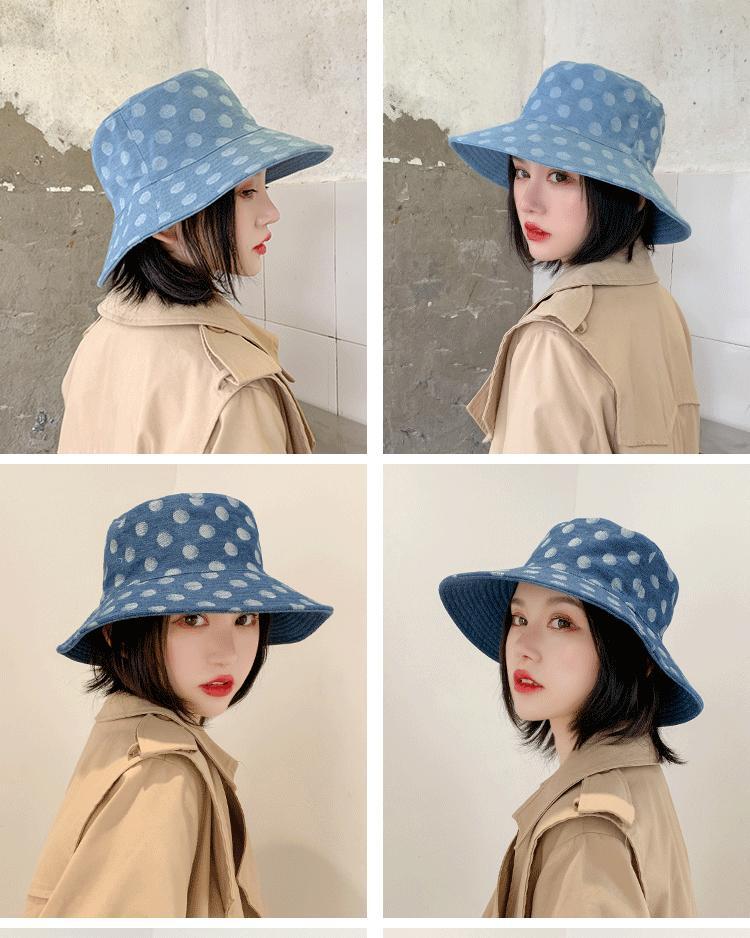 MOQ 3PCS Cowboy suitable for summer, autumn and winter polka dot pot hat wholesale