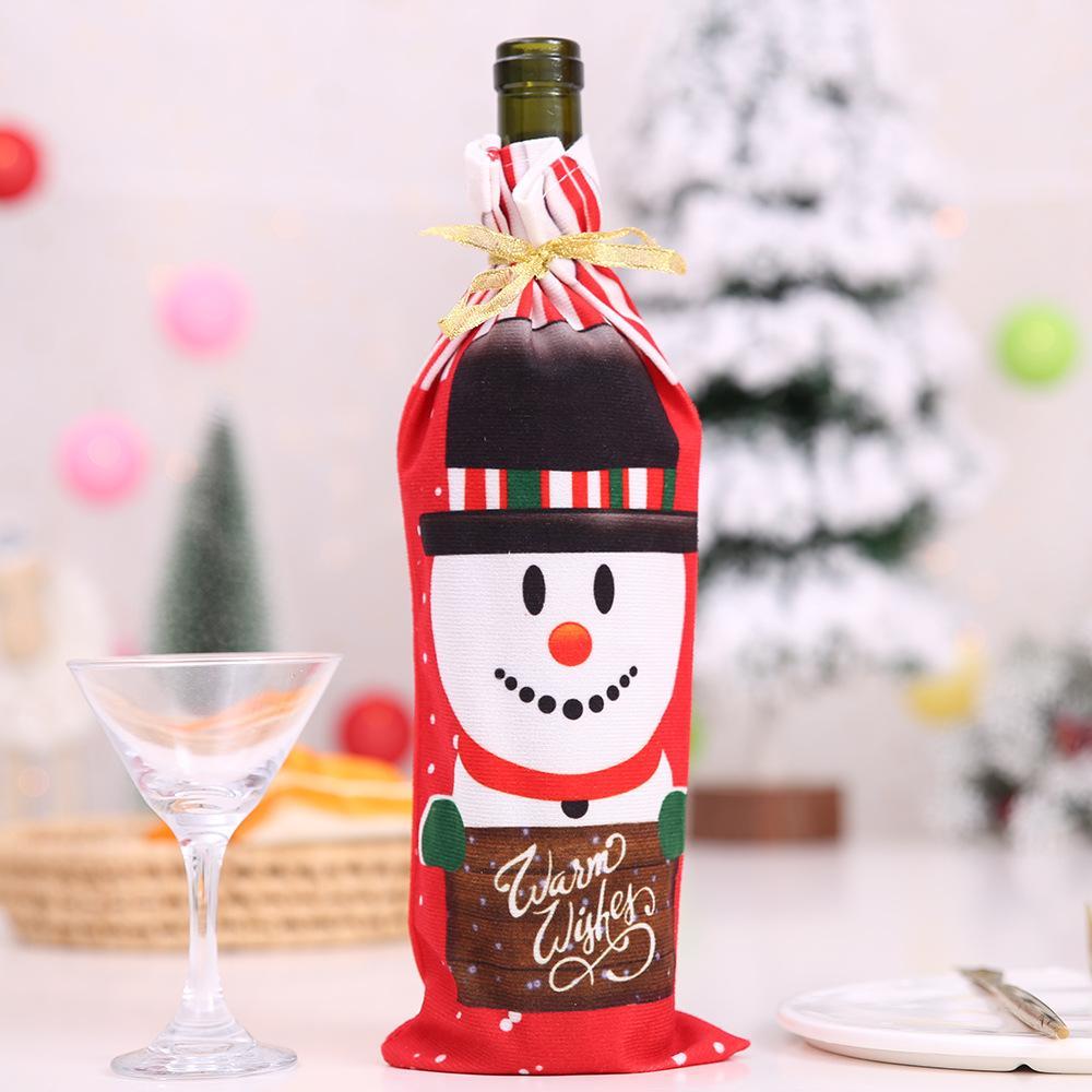 MOQ: 6PCS Christmas decoration wine bottle cover wholesale