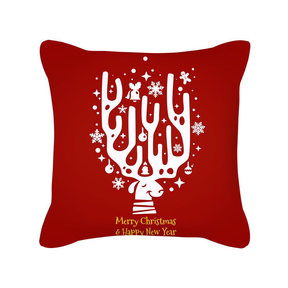 MOQ 6Pcs Christmas Snowflake Print Cushion Cover Without Filler Wholesale