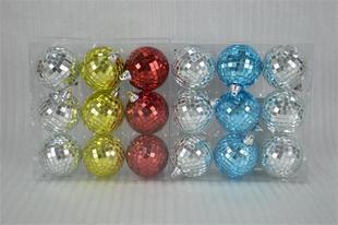 MOQ 10Packs  3cm Christmas ball 24pcs / barrel Christmas Tree Decoration pendant wholesale