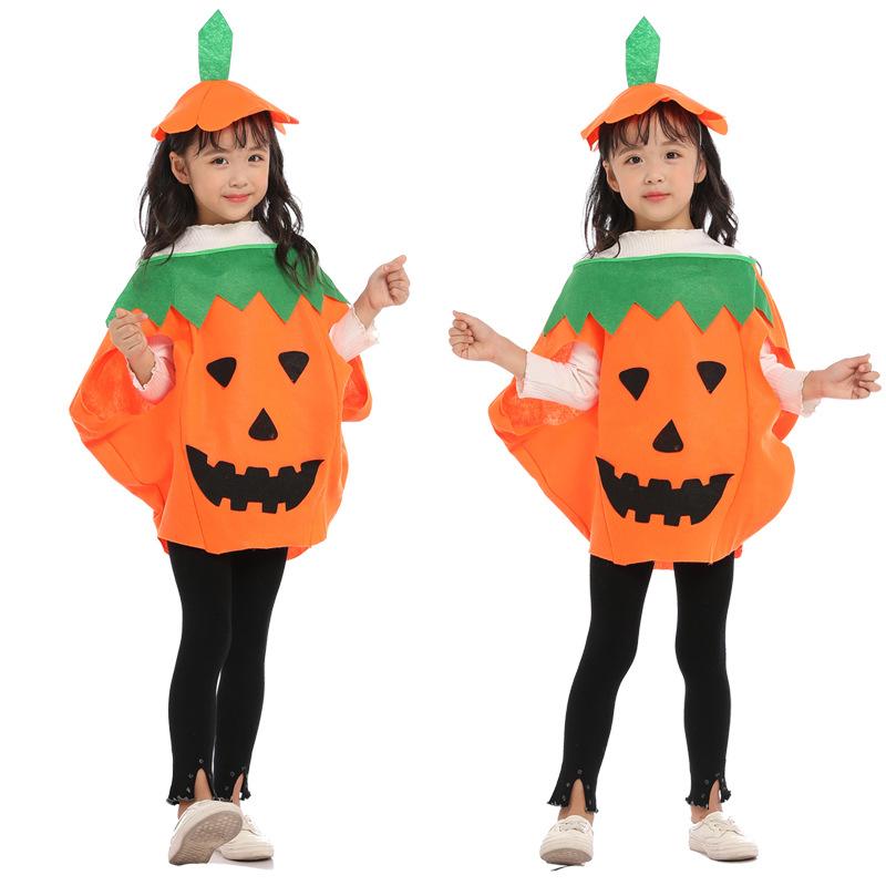 MOQ:6 PCS Halloween pumpkin cloak clothes wholesale