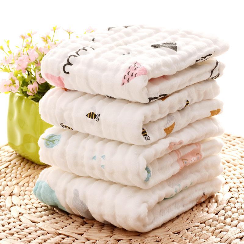 MOQ 10PCS Six-layer cotton gauze face towel saliva towel Wholesale