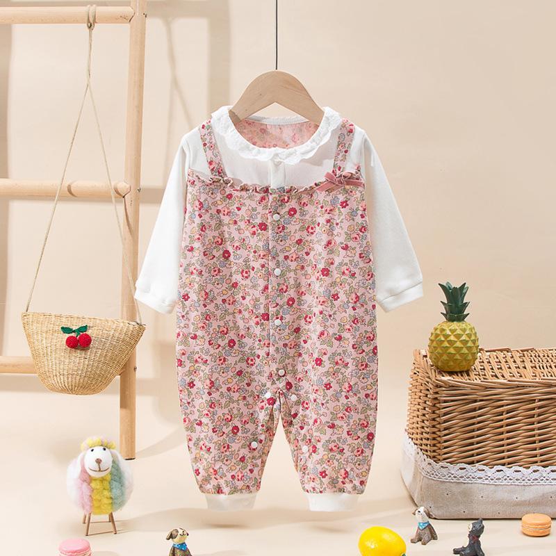 Newborn cotton long-sleeved one-piece wholesale