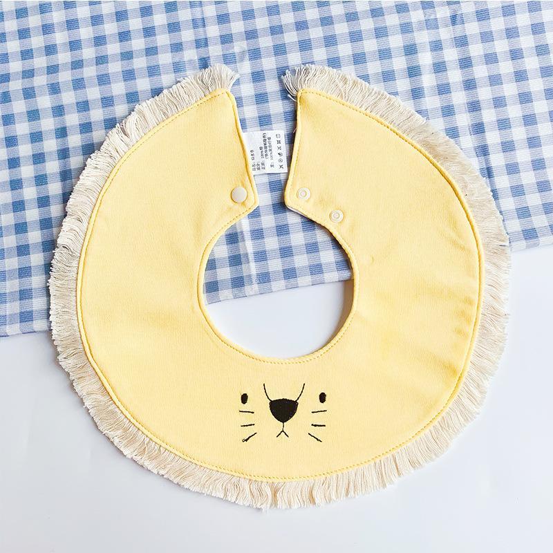 Baby Cotton Saliva Towel Round Rotatable Baby Bib 0-1-2 years old Bibs