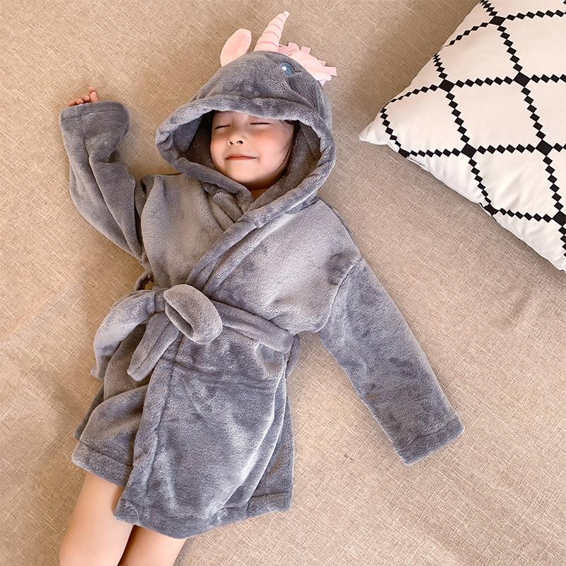 Flannel Unicorn Pajama Bathrobe Wholesale