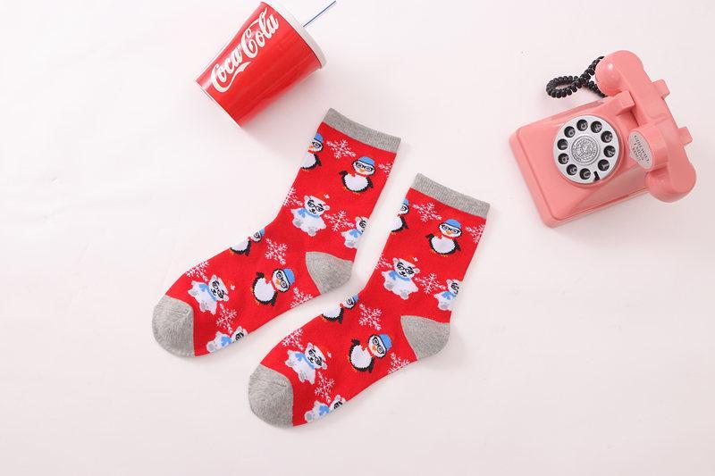 20PCS Random color Christmas cotton medium tube socks wholesale