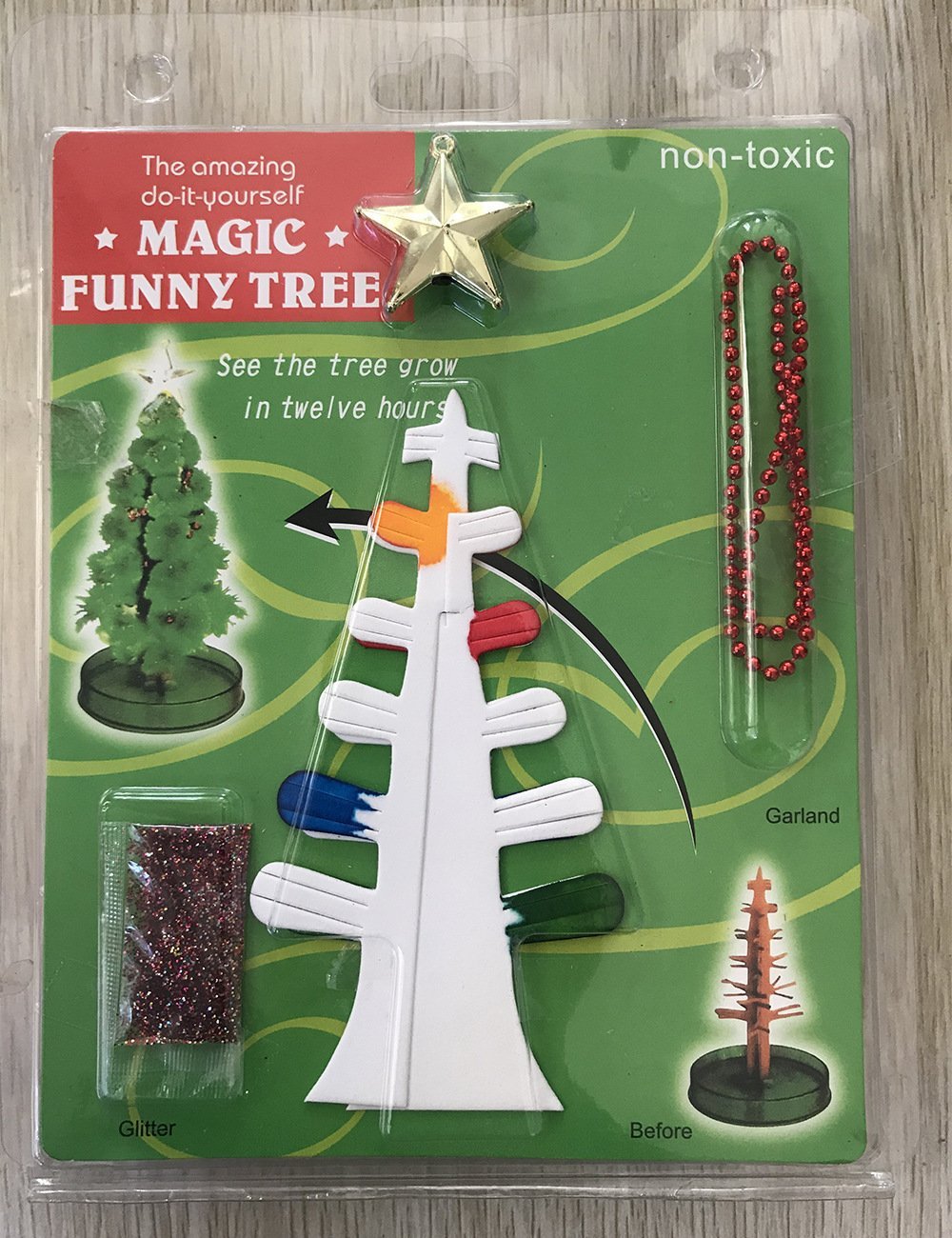 MOQ 10SETS  Magic Christmas tree paper tree children's toys DIY wholesale