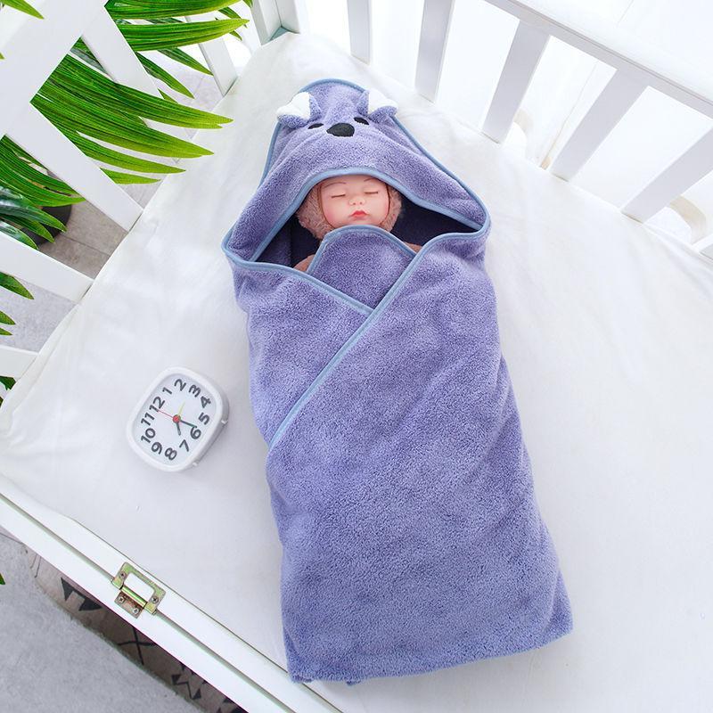 Baby Newborn Koala Cartoon Hooded Bath Towel Children's Quilt Wrap Towel Swaddle Blanket