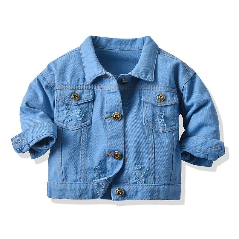 Candy color cotton fashion long-sleeved short denim jacket wholesale