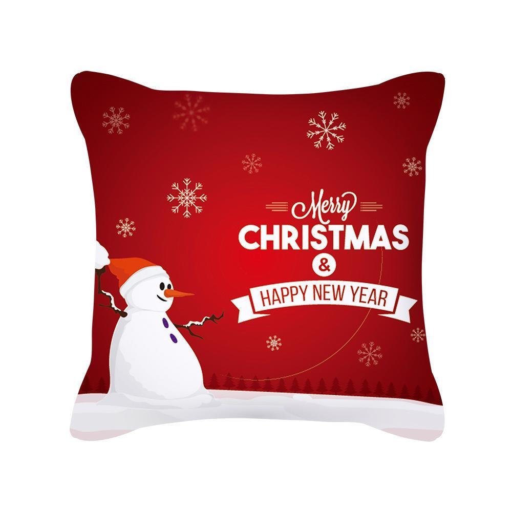 MOQ 6Pcs Christmas Snowflake Print Cushion Cover Without Filler Wholesale