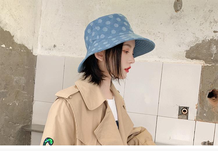 MOQ 3PCS Cowboy suitable for summer, autumn and winter polka dot pot hat wholesale