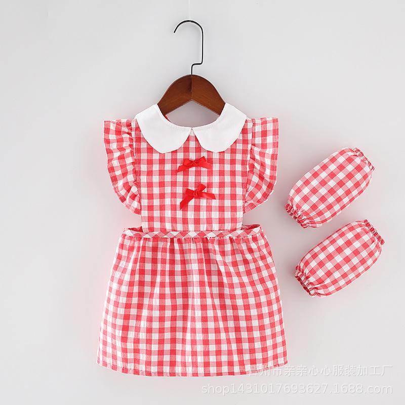 Children's Gowns & Sleeves Anti-wearing Baby Princess Eating Gowns Baby Short-sleeved Bib