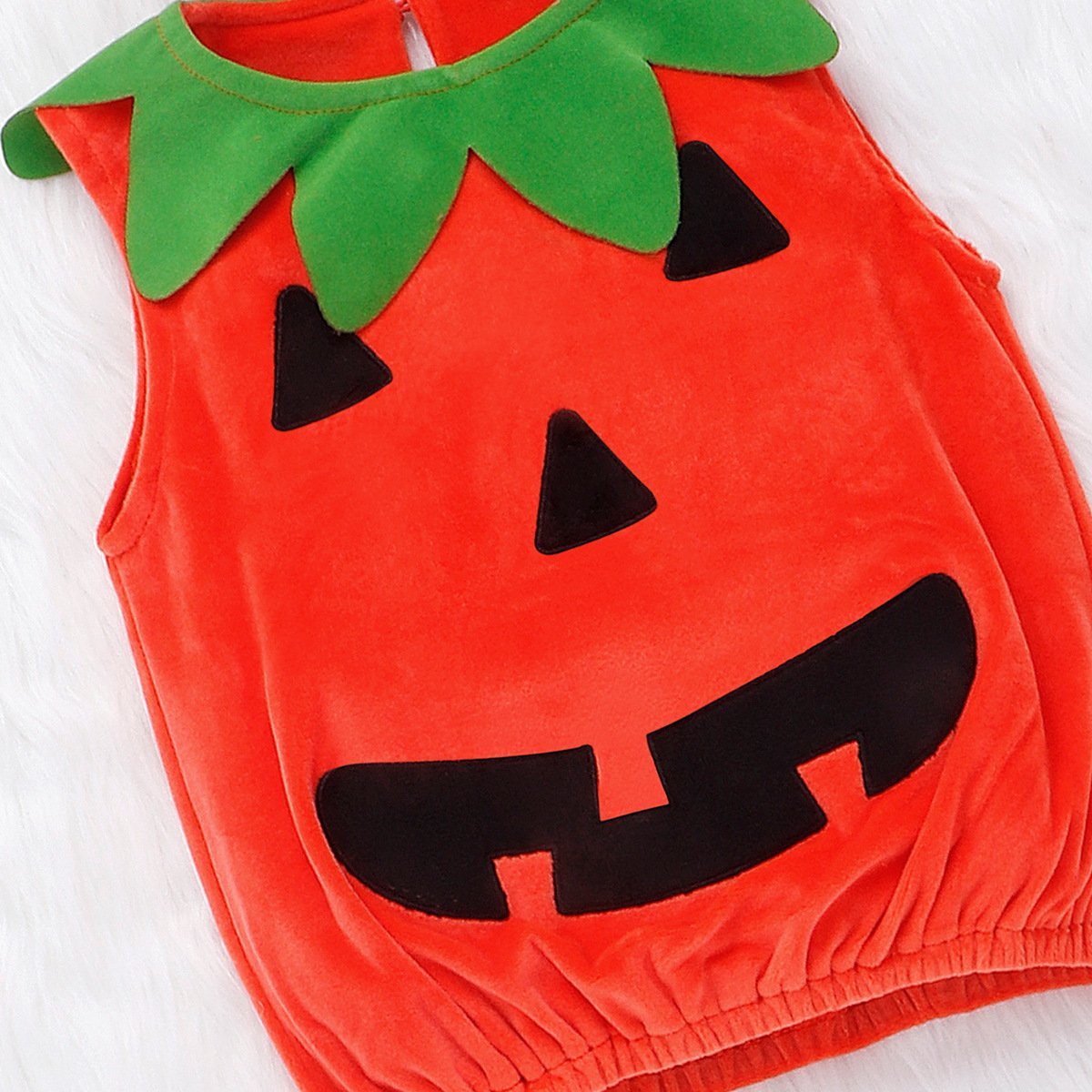 Halloween sleeveless pumpkin one-piece romper wholesale