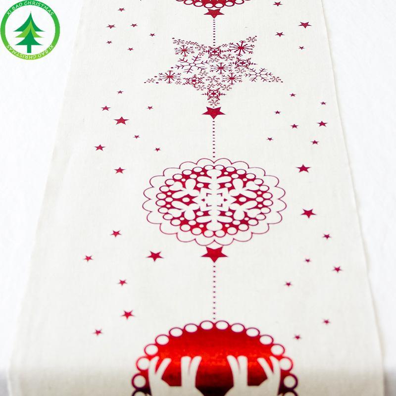 MOQ:4 PCS Christmas cotton and linen printed tablecloth decorations wholesale