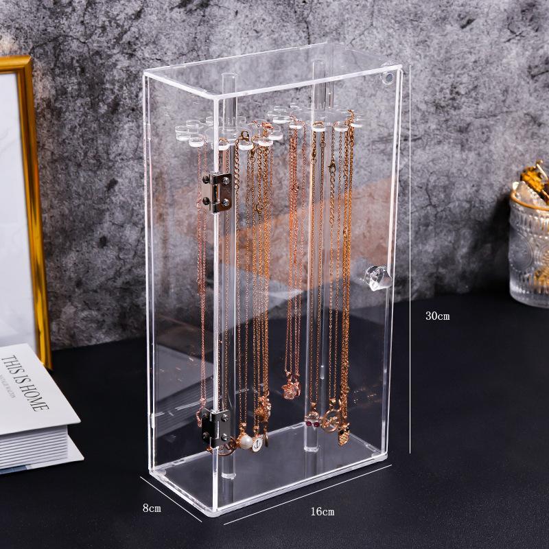 3PCS+ Acrylic necklace storage box rotatable display stand Wholesale