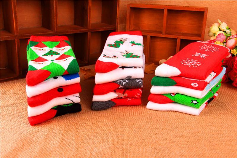 20PCS Random colo Christmas cotton cute men's and women's tube socks wholesale