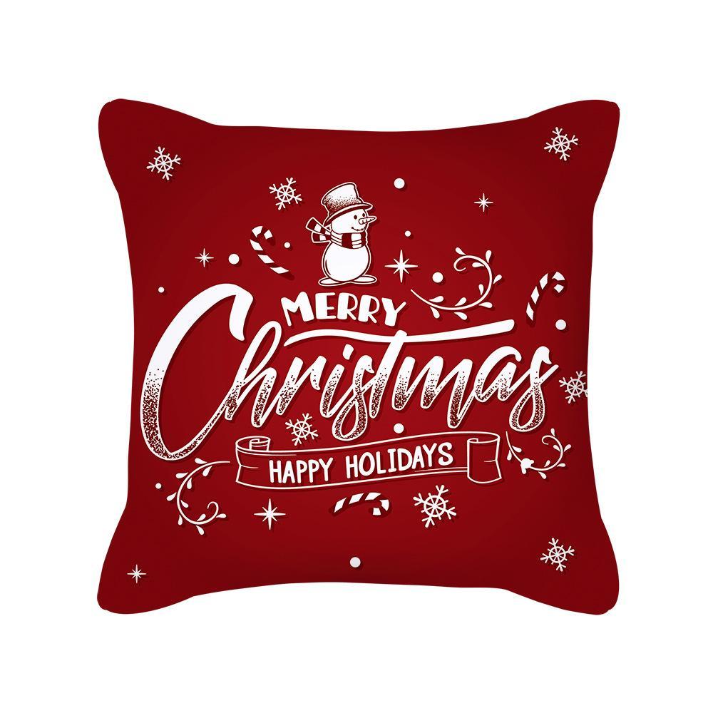 MOQ 6Pcs Christmas Snowflake Print Cushion Cover Without Filler Wholesale