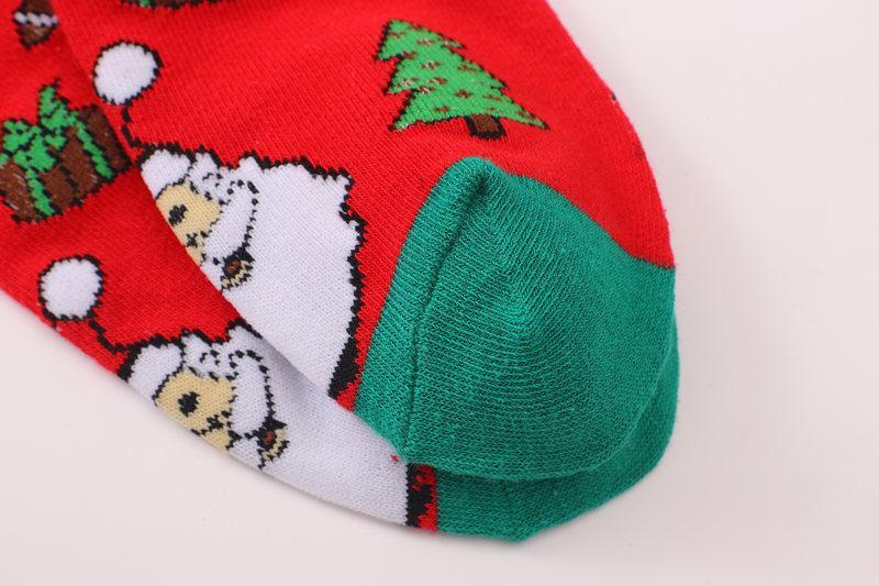 20PCS Random color Christmas cotton medium tube socks wholesale